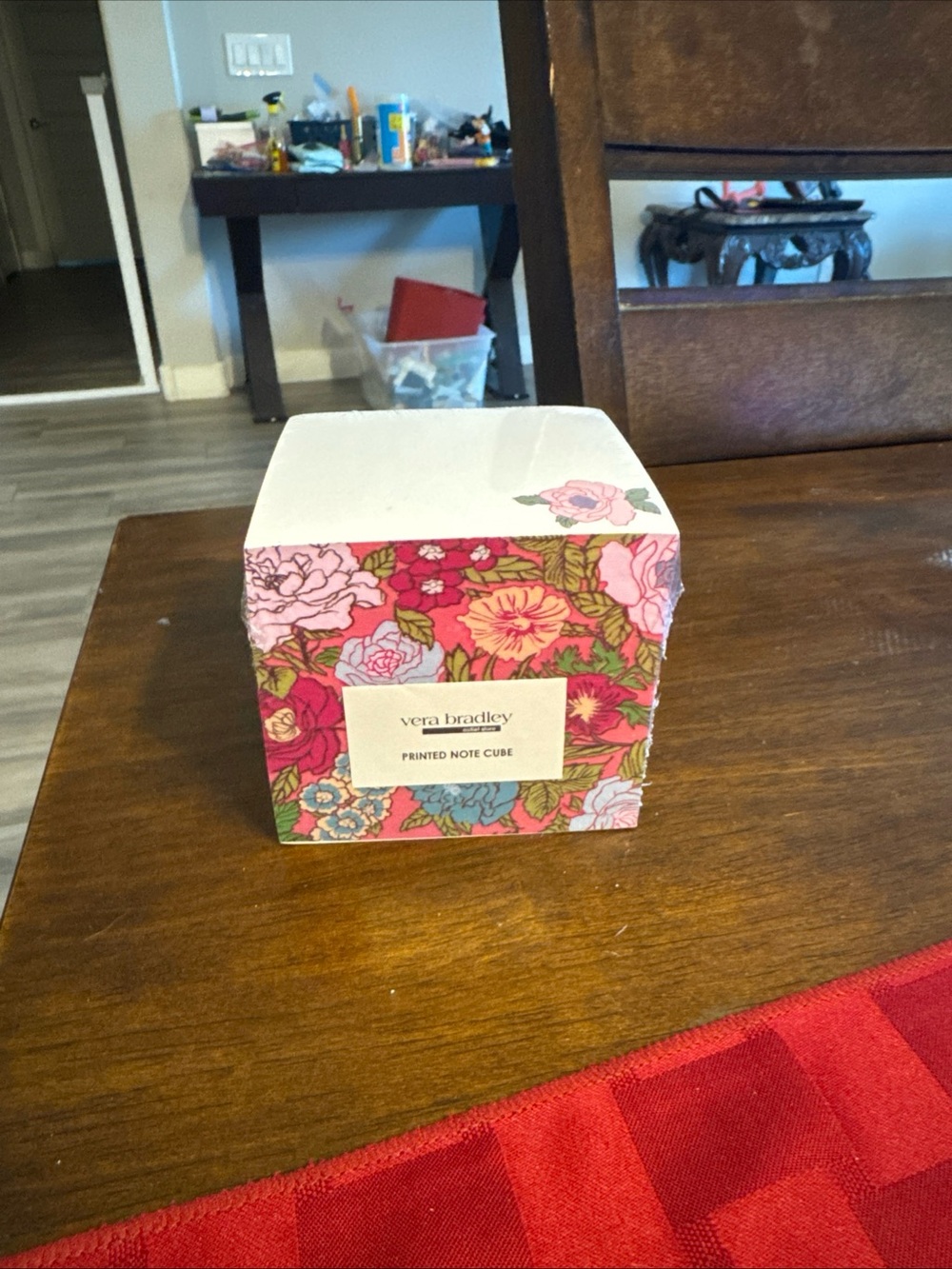 Vera Bradley Floral Note Cube in Pink, Green and Blue